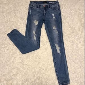 BeBe high waisted distressed denim